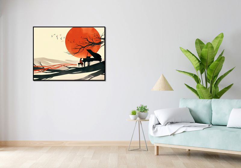 Plakat 100x75cm Pianistka zdjęcie 4