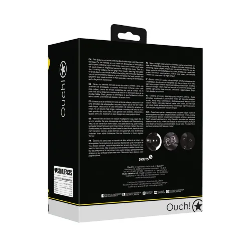 ouch! by shots maska z opaską na oczy i oddychającą kulą - czarna na Arena.pl