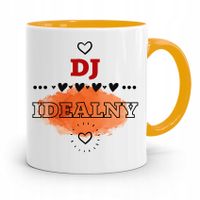Dla Dja Muzyka Kubek Żółty Dj Idealny Prezent Z Nadrukiem Ze Zdjęciem