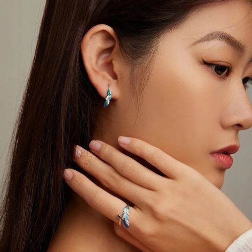 PIERŚCIONEK SREBRNY PIÓRKO REGULOWANY, pierścionek srebro próba 925 damski na Arena.pl