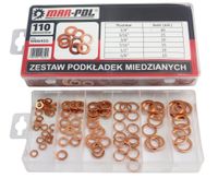 ZESTAW PODKŁADEK MIEDZIANYCH 110EL.