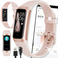 SMARTWATCH LEWER IPS Bluetooth IP67 złoty DAMSKI DOTYKOWY SPORTOWY PULS