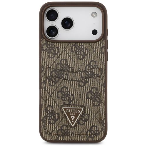 Etui Guess 4G Double Card Triangle do iPhone 17 Pro Max brązowy na Arena.pl