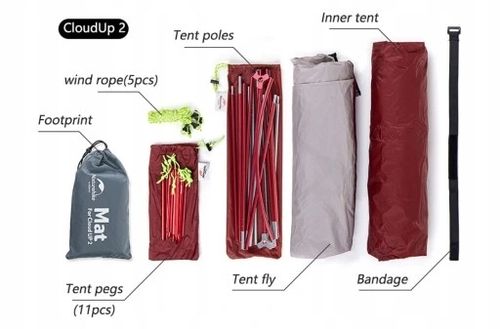 LEKKI NAMIOT CLOUD UP 2 20D UPDATED NATUREHIKE. na Arena.pl