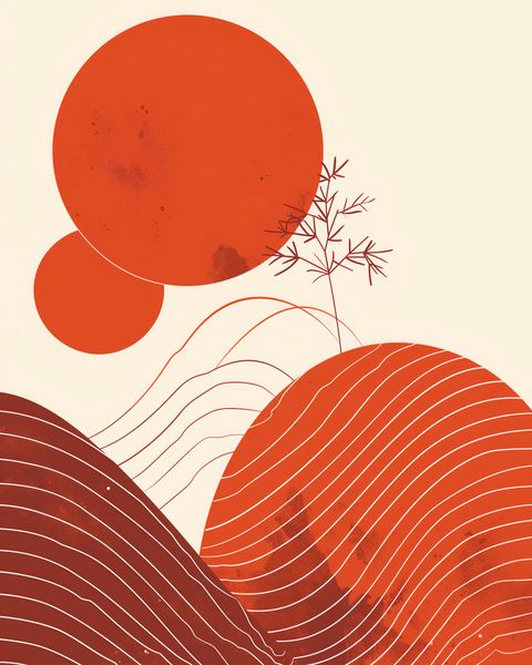 Plakat 40x50cm Ciepło Czerwieni zdjęcie 1