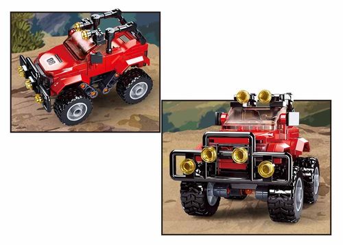 KLOCKI SLUBAN TOWN Samochod terenowy Jeep 4x4 135 el. kompatybilne z LEG COB na Arena.pl