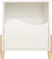 SZAFKA NOCNA DLA DZIECKA MDF BIAŁA 35,5 X 40 X 33 CM Z SZUFLADĄ