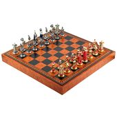 Szachy Italfama Maria Stuarda 48cm 3w1, Ekoskóra, Warcaby Backgammon