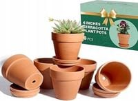 DONICZKI CERAMICZNE 10 CM Z DRENAŻEM 6 SZTUK ZE SPODKIEM MAŁE DONICZKI