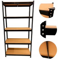 REGAŁ METALOWY SKRĘCANY CZARNY STABIL200 180X90X40 SOLIDNY ! 1000KG!