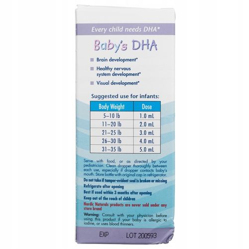 Nordic Naturals Babys DHA Omega 3 Tran Dla Dzieci Wygodny Zakraplacz 60ml na Arena.pl