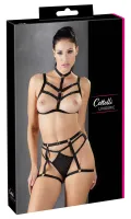 cottelli lingerie harness set gora i doł bondage czarny s-l