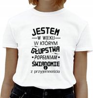 KOSZULKA damska NADRUK Z napisem rozmiar M PREZENT NA URODZINY