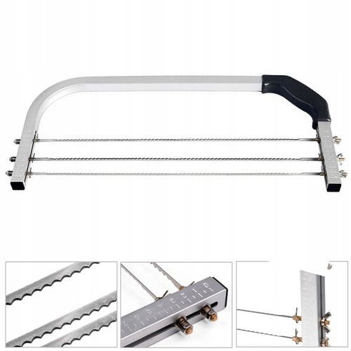 NÓŻ DO CIĘCIA TORTU CIASTA BISZKOPTU STRUNA 3 REGULOWANE OSTRZA na Arena.pl