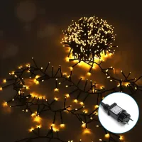 Sznur 5 m 200 LED ciepłych lampek choinkowych IP44 z zasilaczem do przytulnego klimatu