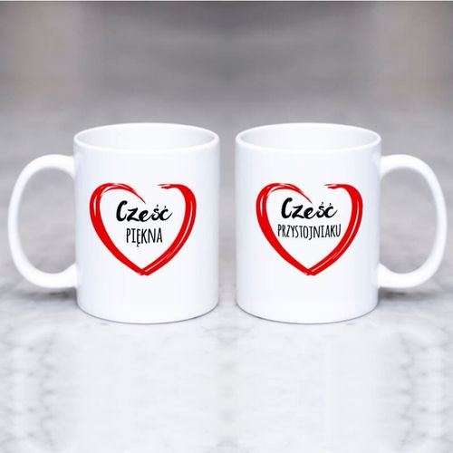 Kubek z napisem - Cześć piękna na Arena.pl