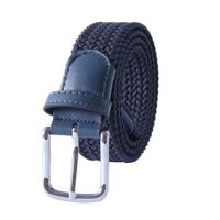 Pasek do Spodni Pleciony Elastyczny Rozciągliwy Unisex Granatowy 105cm