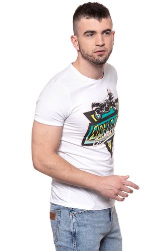 WRANGLER RINGER TEE WHITE W7B63FK12 S na Arena.pl