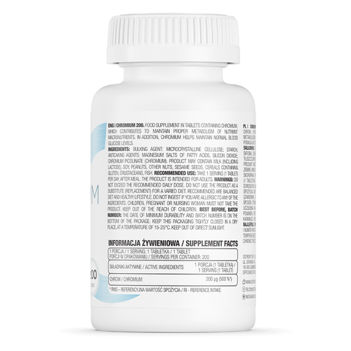 Chrom 200 mg 200 Tabs - Ostrovit na Arena.pl