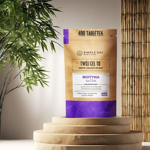 BIOTYNA Z NATURALNYM KRZEMEM NA WŁOSY SKÓRĘ PAZNOKCIE - 400 TABLETEK na Arena.pl