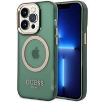 Guess GUHMP14XHTCMA iPhone 14 Pro Max 6,7" zielony/khaki hard case Gold