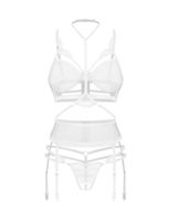 komplet 3-częściowy premisis white s/m premium obsessive