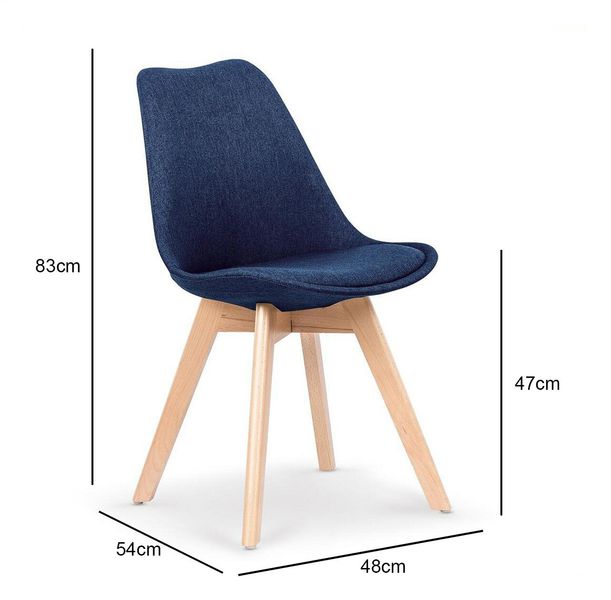 Krzesło Dimi granatowe/ buk zdjęcie 2