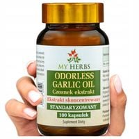 ODORLESS GARLIC OIL CZOSNEK EKSTRAKT 100 KAPS. STANDARYZOWANY ODPORNOŚĆ