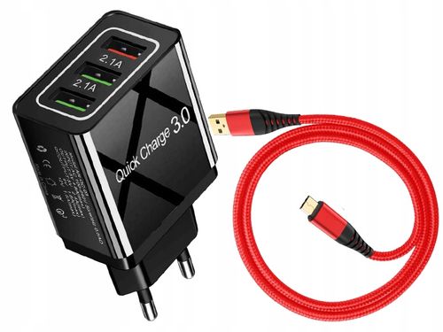 ŁADOWARKA SIECIOWA QC 3.0 + KABEL MICRO USB 1M na Arena.pl
