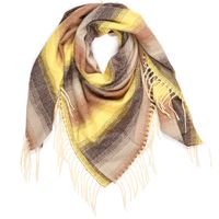 Żółty Duży Szalik Damski Bawełniany Ciepły Chusta Na Szyję Rec-78