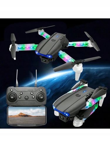 E99D DRON Z PODWÓJNE KAMERY ZABAWKA SKŁADANIE CZTEROOSIOWE WYSOKA JAKOŚĆ na Arena.pl