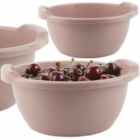 MISECZKA KUCHENNA MISA DO MYCIA OWOCÓW WARZYW 1,75L OKRĄGŁA 21CM KOLOR RÓŻ