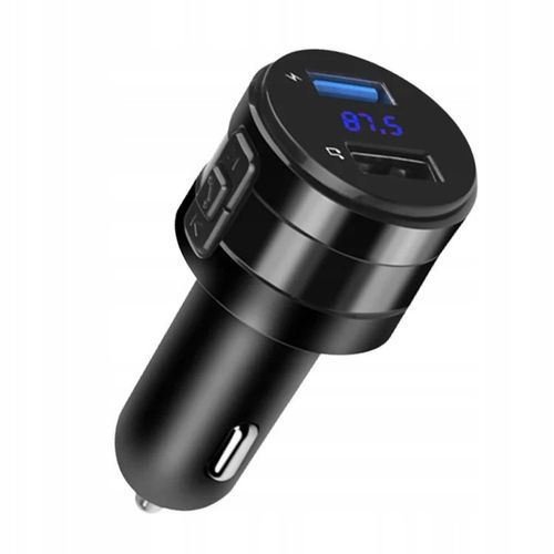 Transmiter Bluetooth FM MP3 + Ładowarka Samochodowa 2x USB czarny na Arena.pl