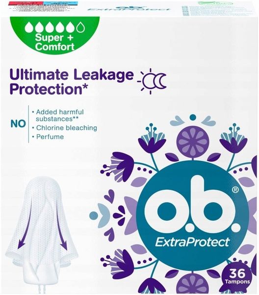 O.B. Extra Protect Super Plus Comfort Tampony 36 sztuk zdjęcie 1