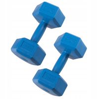 CIĘŻARKI HANTLE X2,5KG BITUMICZNE HANTELKI ZESTAW DO ĆWICZEŃ W DOMU