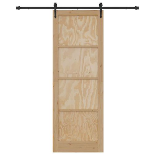 Drzwi przesuwne Naturalny i czarny 83 x 232 cm na Arena.pl