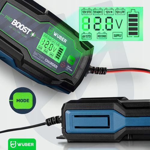 ŁADOWARKA PROSTOWNIK AKUMULATORA MIKROPROCESOROWY 6/12V 1.2-120Ah AGM ŻEL na Arena.pl
