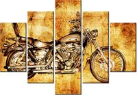 105CM 150CM OBRAZ 5 ELEM ZABYTKOWY MOTOCYKL DRUK