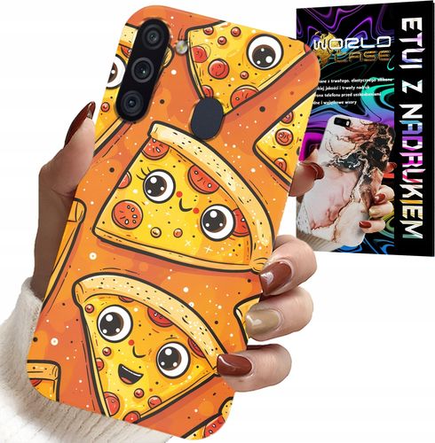 ETUI DO SAMSUNG GALAXY A21 - SŁODKIE UŚMIECHNIĘTE PIZZE CASE + SZKŁO na Arena.pl