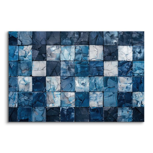 Obraz Ścienny Do Salonu Geometryczna Mozaika Abstrakcja 70cm x 50cm zdjęcie 2