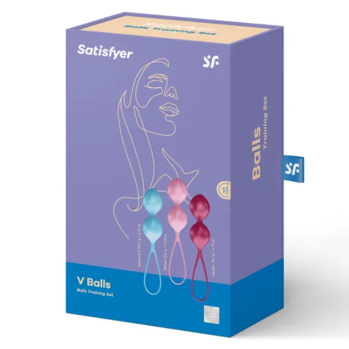 satisfyer v balls training set - zestaw silikonowy, 3 rozmiary, fioletowy na Arena.pl