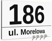 Tabliczka adresowa Aluminiowa Tablica adres działki Biała 30x20 Różne wzory