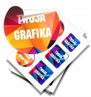NAKLEJKI etykiety REKLAMOWE z logo dowolny nadruk