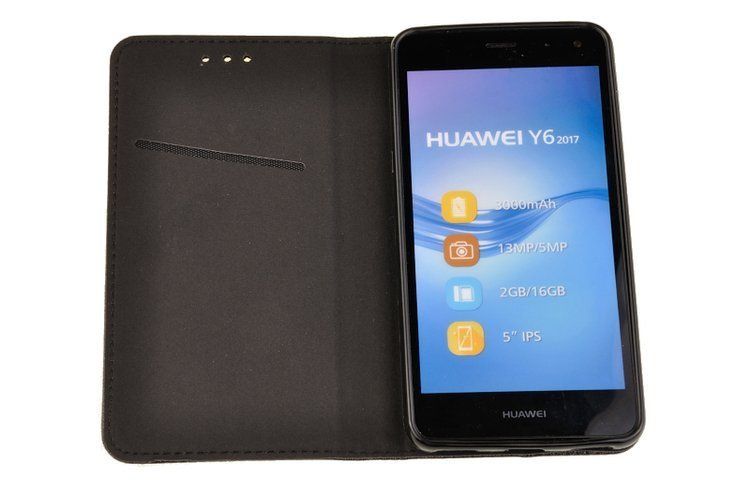 Etui Smart do HUAWEI Y6 2017 / Y5 2017 czarny zdjęcie 3