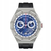 Smartwatch Kiano Watch Elegance Wodoodporny AMOLED 1.45" Black srebrny