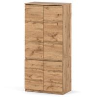 Szafa Drewniana Do Sypialni Posti 80cm Nowoczesna Garderoba Półki Dąb Wotan