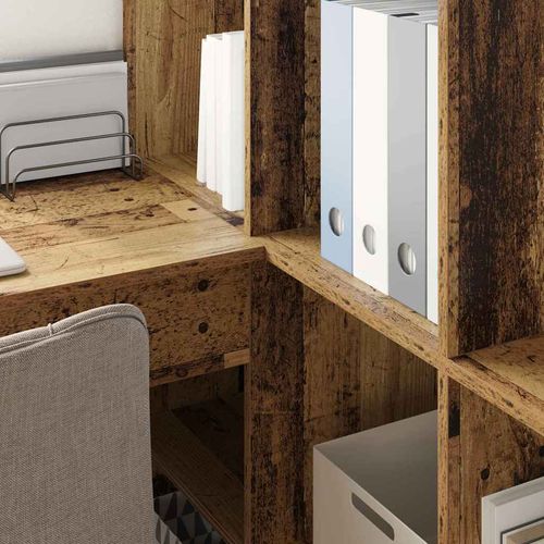 Biurko narożne z półką Stare drewno 101,5 x 149,5 x 149,5 cm na Arena.pl