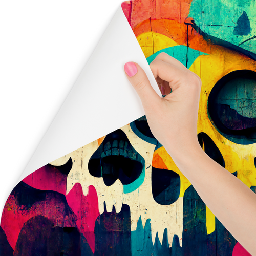 Fototapeta Młodzieżowa GRAFFITI Czaszkami Abstrakcja 90cm x 60cm na Arena.pl