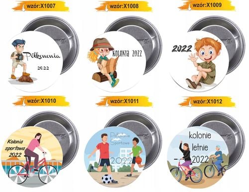 Przypinki buttony KOLONIA 2022 z grafiką na Arena.pl