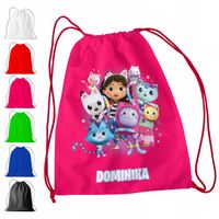 WOREK PLECAK SPORTOWY NA WF DLA DZIECI - KOCI DOMEK GABI + IMIĘ! GABBY DOLL